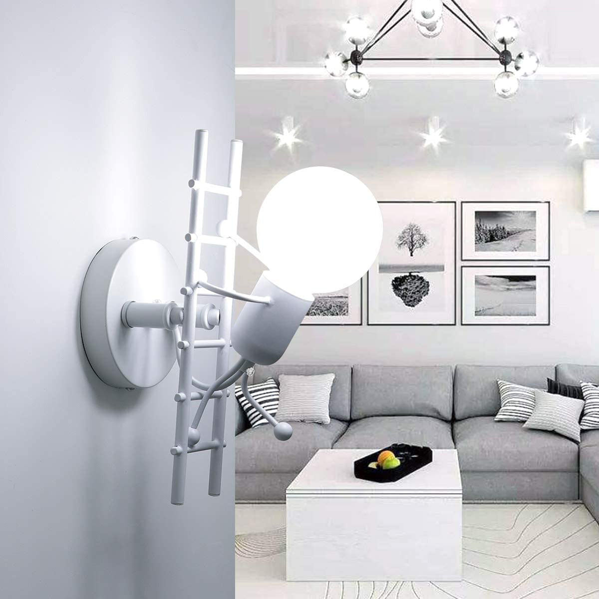Creative Matchmaker Staircase Iron 1-Light Wall Sconce Lamp