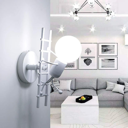 Creative Matchmaker Staircase Iron 1-Light Wall Sconce Lamp