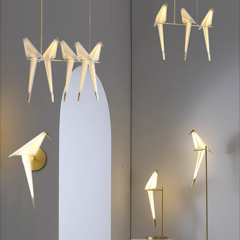 Creative Bird Iron Acrylic LED Wall Sconce Lamp