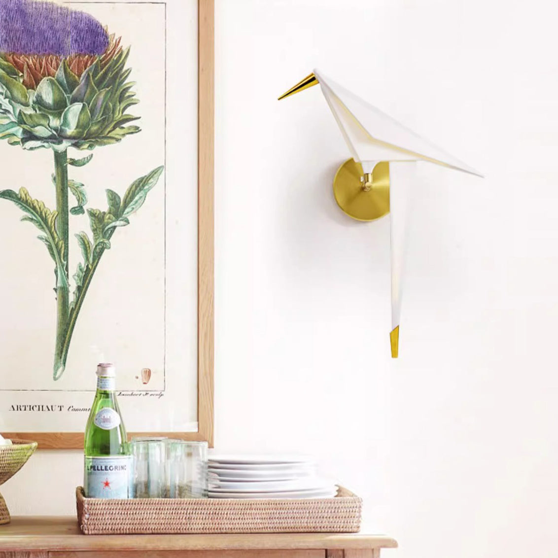 Creative Bird Iron Acrylic LED Wall Sconce Lamp