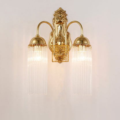 European Dome Copper Glass 1/2 Light Wall Sconce Lamp