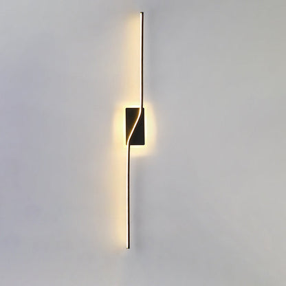 Nordic Long Strip Iron Silicone LED Wall Sconce Lamp