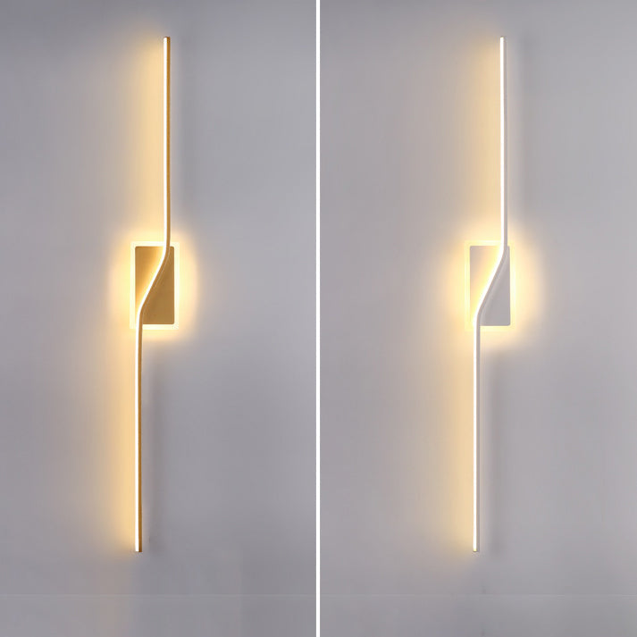 Nordic Long Strip Iron Silicone LED Wall Sconce Lamp