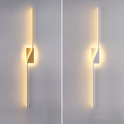 Nordic Long Strip Iron Silicone LED Wall Sconce Lamp