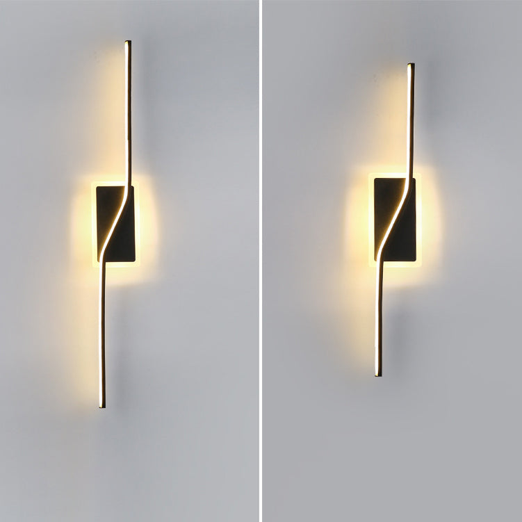 Nordic Long Strip Iron Silicone LED Wall Sconce Lamp