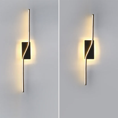 Nordic Long Strip Iron Silicone LED Wall Sconce Lamp