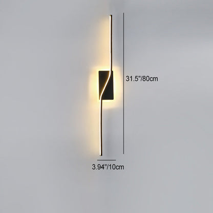 Nordic Long Strip Iron Silicone LED Wall Sconce Lamp