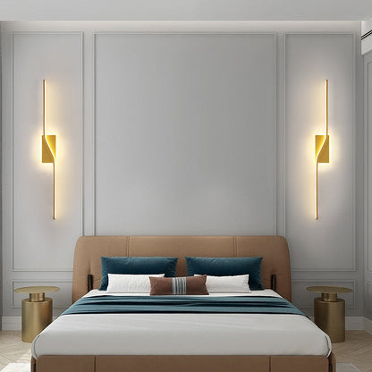 Nordic Long Strip Iron Silicone LED Wall Sconce Lamp