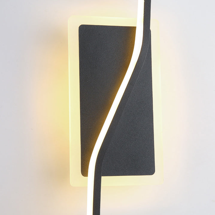 Nordic Long Strip Iron Silicone LED Wall Sconce Lamp