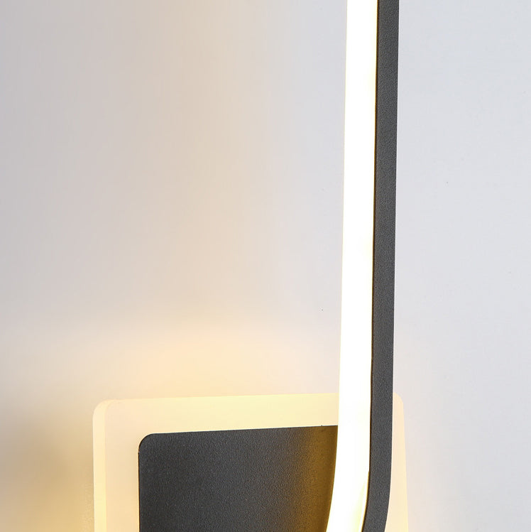 Nordic Long Strip Iron Silicone LED Wall Sconce Lamp