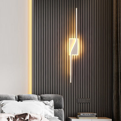 Nordic Long Strip Iron Silicone LED Wall Sconce Lamp