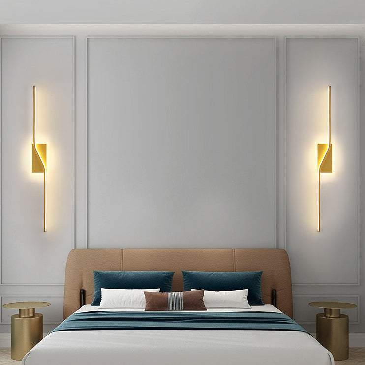 Nordic Long Strip Iron Silicone LED Wall Sconce Lamp