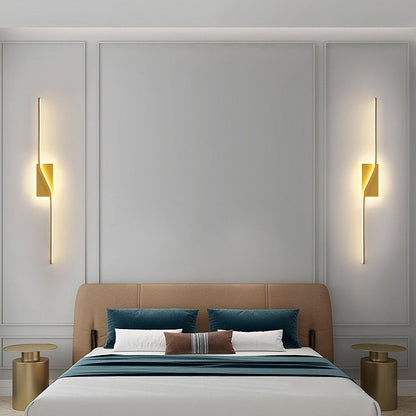 Nordic Long Strip Iron Silicone LED Wall Sconce Lamp