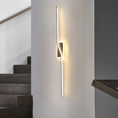 Nordic Long Strip Iron Silicone LED Wall Sconce Lamp