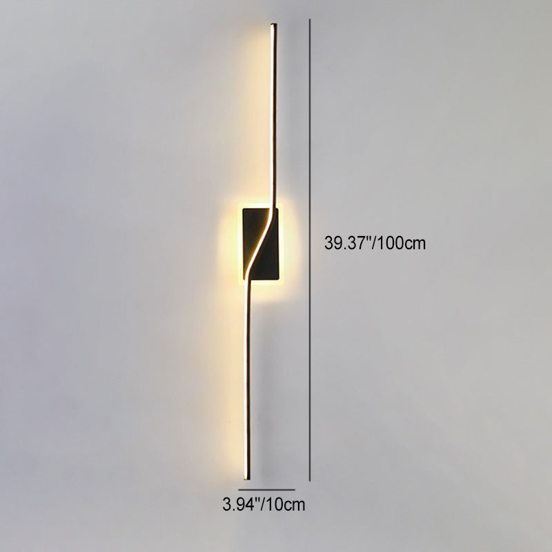 Nordic Long Strip Iron Silicone LED Wall Sconce Lamp