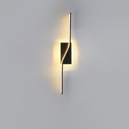 Nordic Long Strip Iron Silicone LED Wall Sconce Lamp