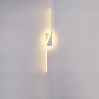 Nordic Long Strip Iron Silicone LED Wall Sconce Lamp