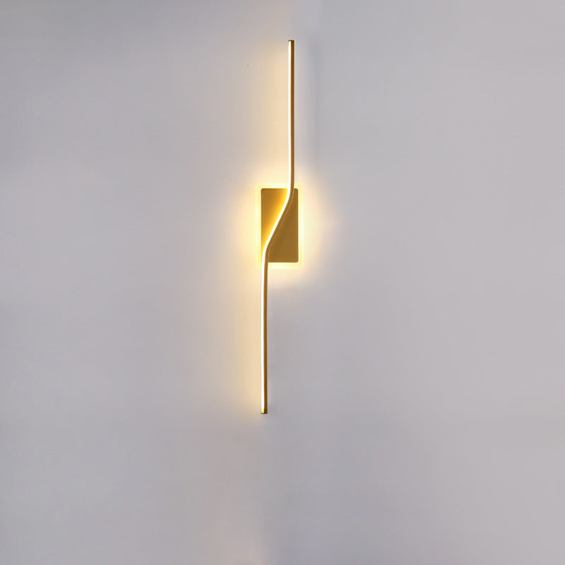 Nordic Long Strip Iron Silicone LED Wall Sconce Lamp