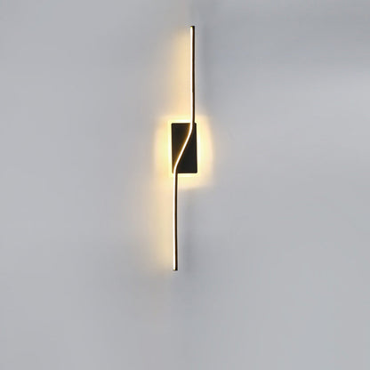 Nordic Long Strip Iron Silicone LED Wall Sconce Lamp