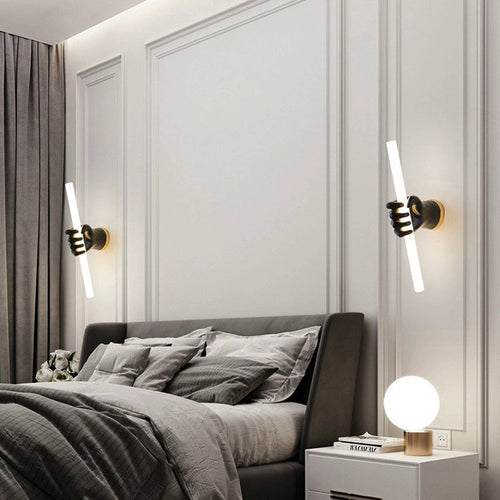 Creative Palm Resin Acrylic LED Wall Sconce Lamp