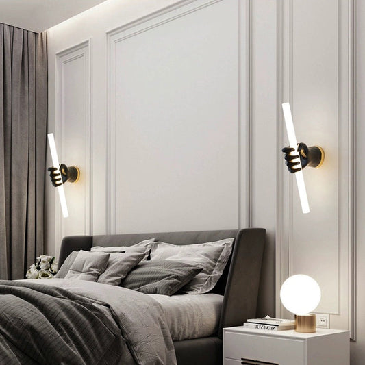 Creative Palm Resin Acrylic LED Wall Sconce Lamp