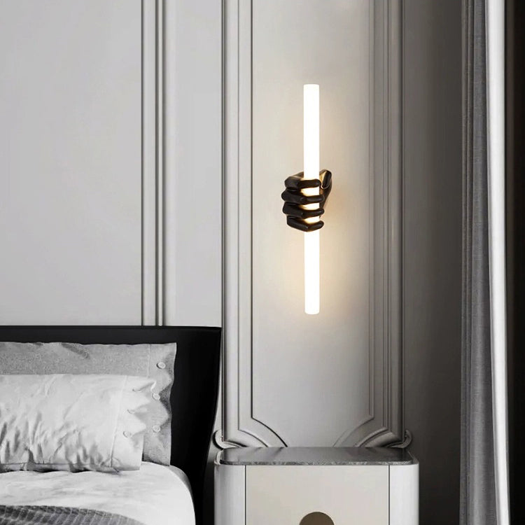 Creative Palm Resin Acrylic LED Wall Sconce Lamp