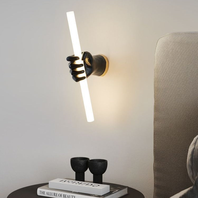 Creative Palm Resin Acrylic LED Wall Sconce Lamp