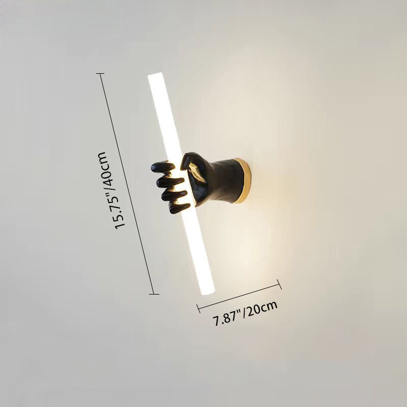 Creative Palm Resin Acrylic LED Wall Sconce Lamp