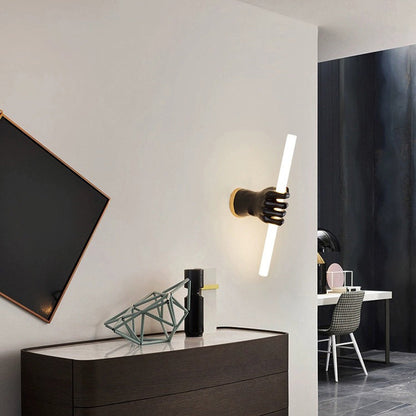 Creative Palm Resin Acrylic LED Wall Sconce Lamp