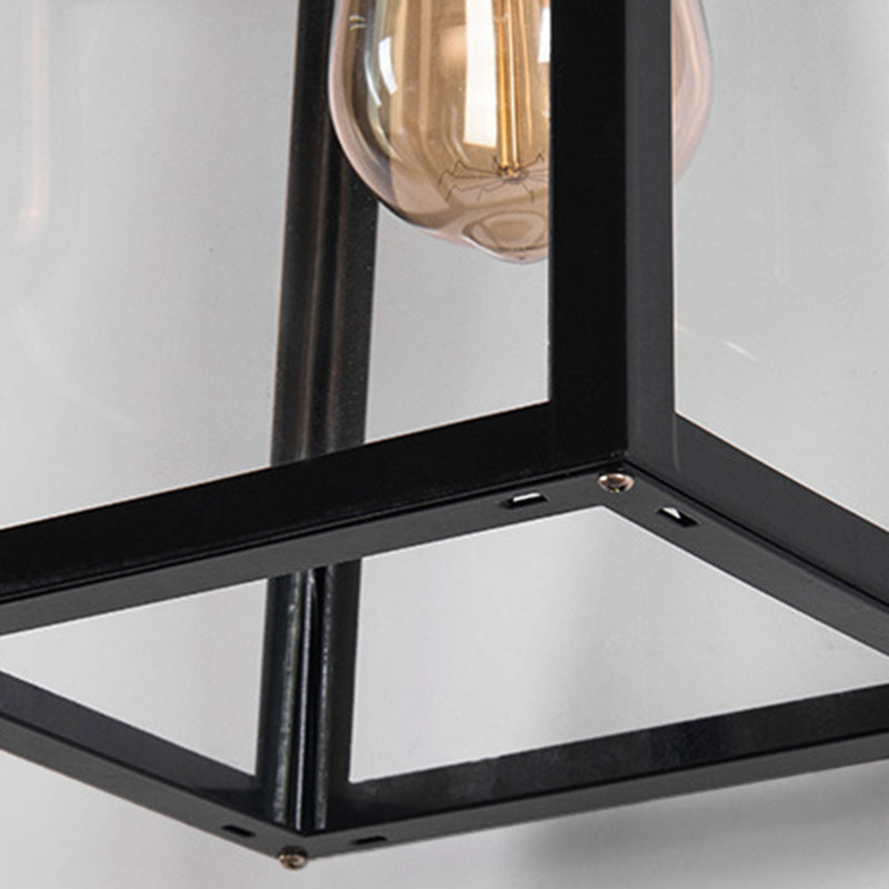 Trapezoid Aluminum Glass 1-Light Wall Sconce Lamp