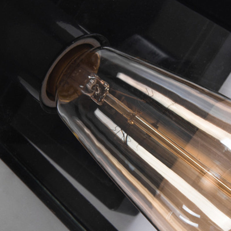Trapezoid Aluminum Glass 1-Light Wall Sconce Lamp