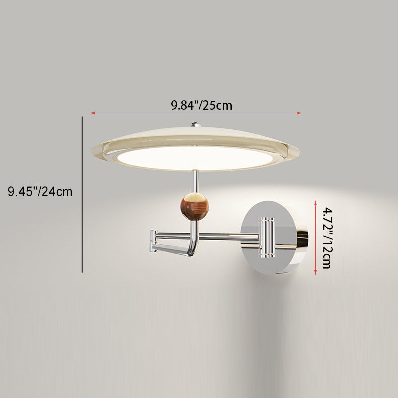 Simplicity Flying Saucer Metal Acrylic LED Wall Sconce Lamp