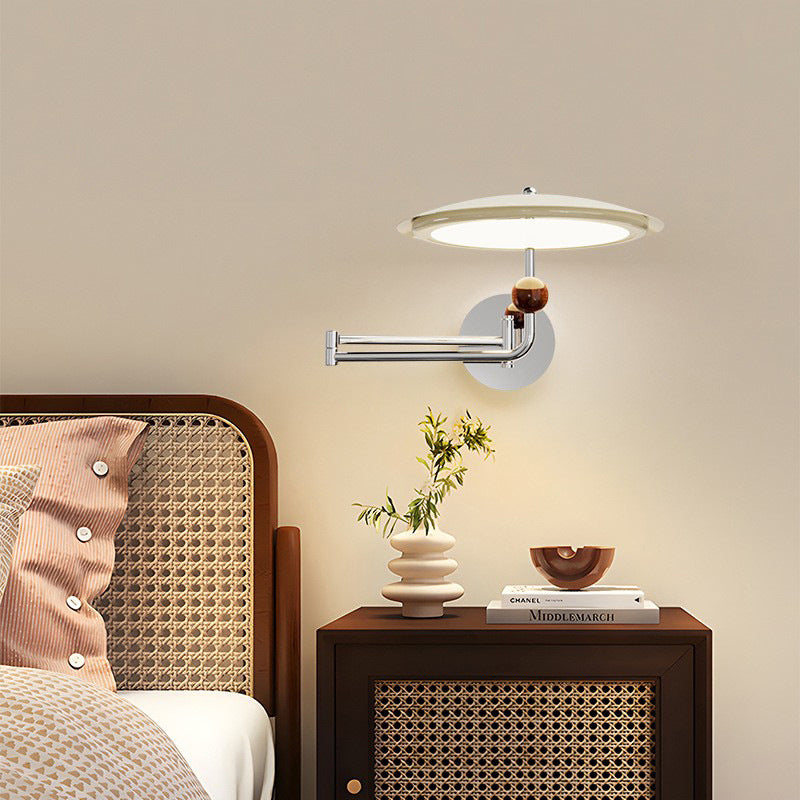 Simplicity Flying Saucer Metal Acrylic LED Wall Sconce Lamp