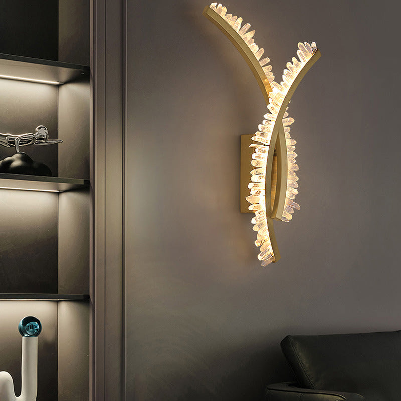 Deco Design Crystal Stainless Steel LED Wall Sconce Lamp