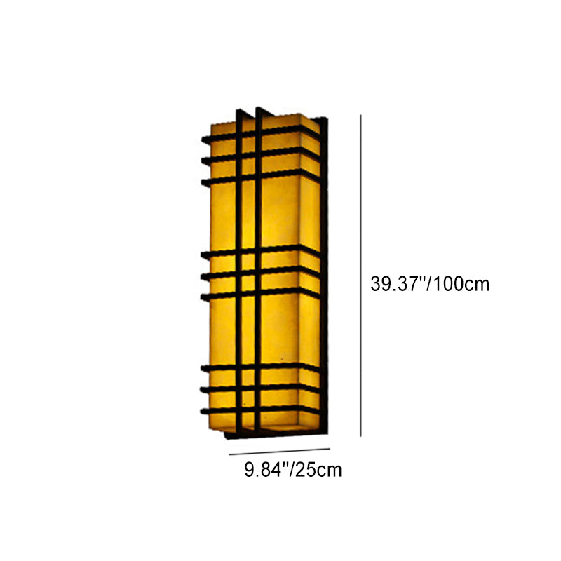 Architectural – Amber Frosted Glass & Black Grid Design