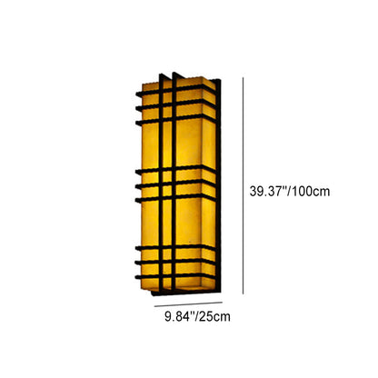 Architectural – Amber Frosted Glass & Black Grid Design