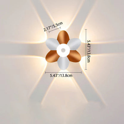 Flower-Shaped Design Aluminum LED Wall Sconce Lamp