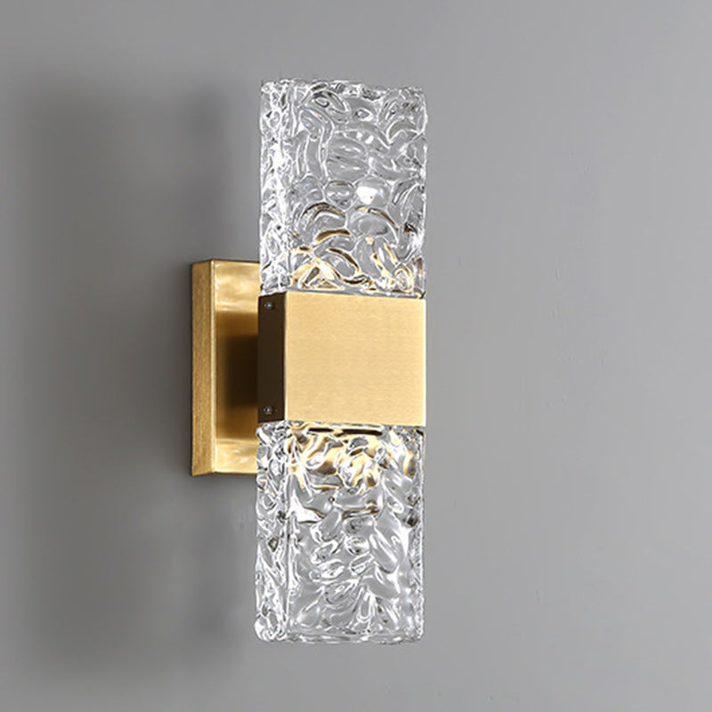 Rectangular Wall Sconce Lamp with Stainless Steel Base LED