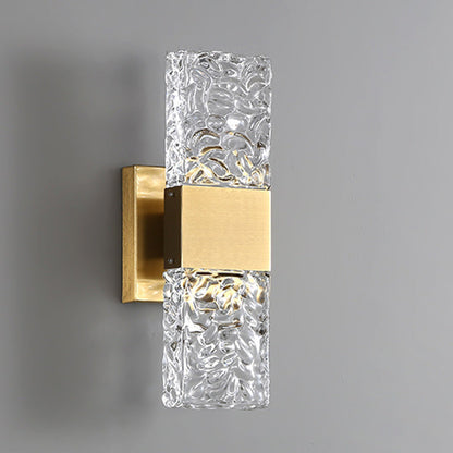 Rectangular Wall Sconce Lamp with Stainless Steel Base LED