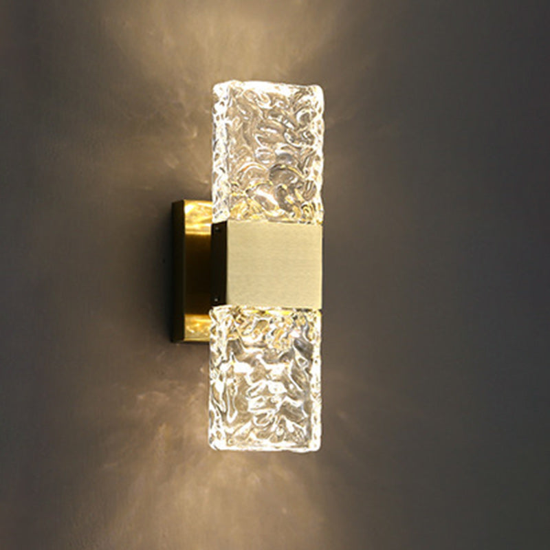 Rectangular Wall Sconce Lamp with Stainless Steel Base LED