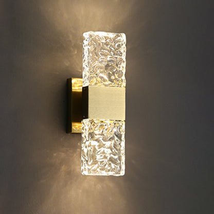 Rectangular Wall Sconce Lamp with Stainless Steel Base LED