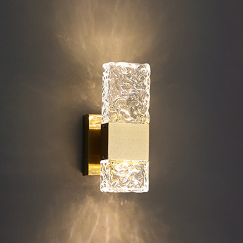 Rectangular Wall Sconce Lamp with Stainless Steel Base LED