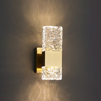 Rectangular Wall Sconce Lamp with Stainless Steel Base LED