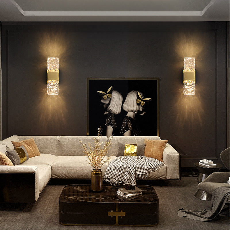 Rectangular Wall Sconce Lamp with Stainless Steel Base LED