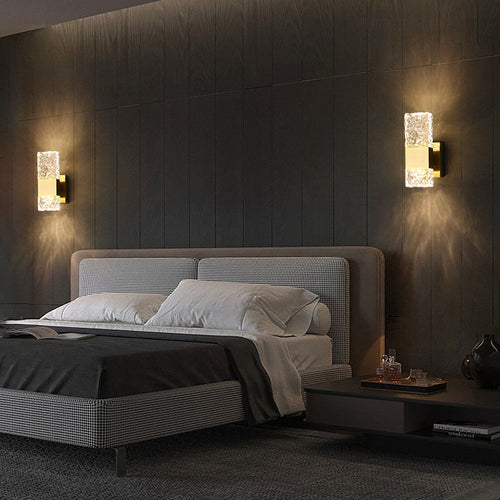 Rectangular Wall Sconce Lamp with Stainless Steel Base LED