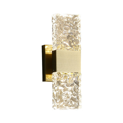 Rectangular Wall Sconce Lamp with Stainless Steel Base LED