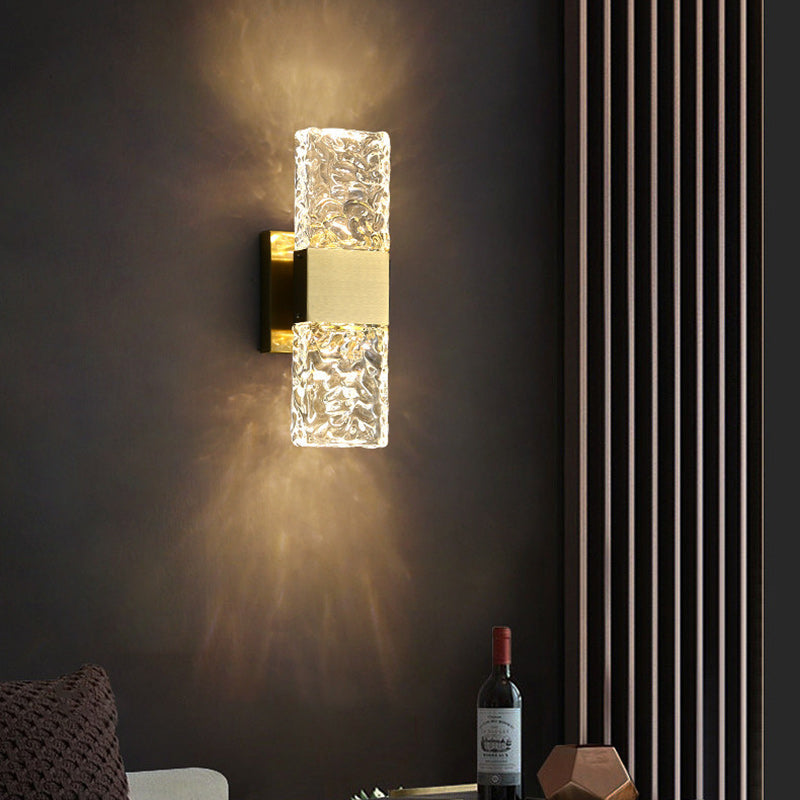 Rectangular Wall Sconce Lamp with Stainless Steel Base LED