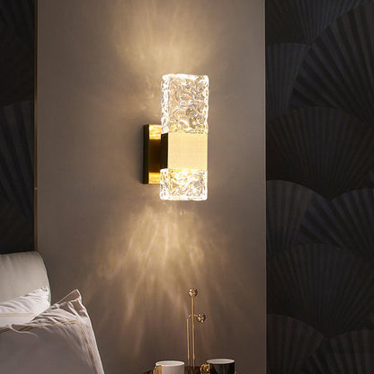 Rectangular Wall Sconce Lamp with Stainless Steel Base LED