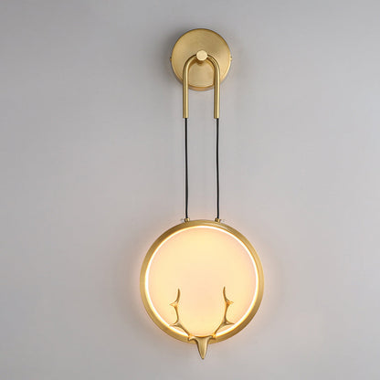 Deco Ring Wall Sconce Lamp with Brass & Silicone Frame LED
