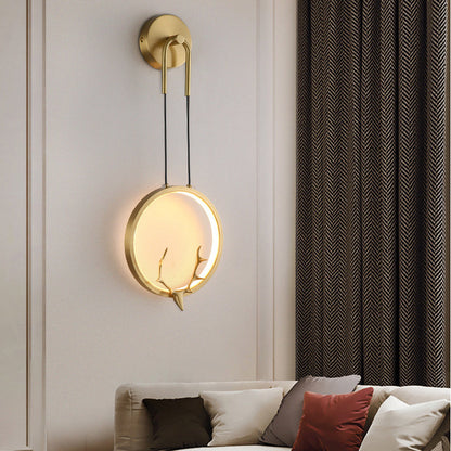 Deco Ring Wall Sconce Lamp with Brass & Silicone Frame LED